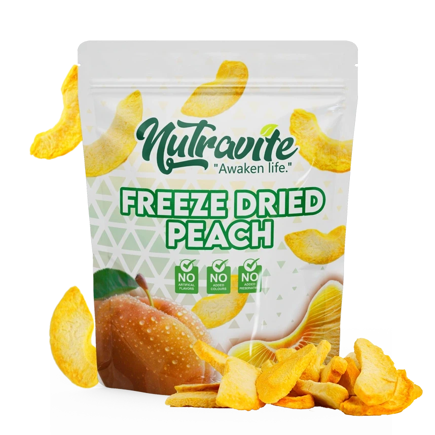 Замразяване - изсушена жълта праскова