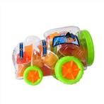 Малки пластмасови играчки влак кола с бонбони асорти кокосови желе